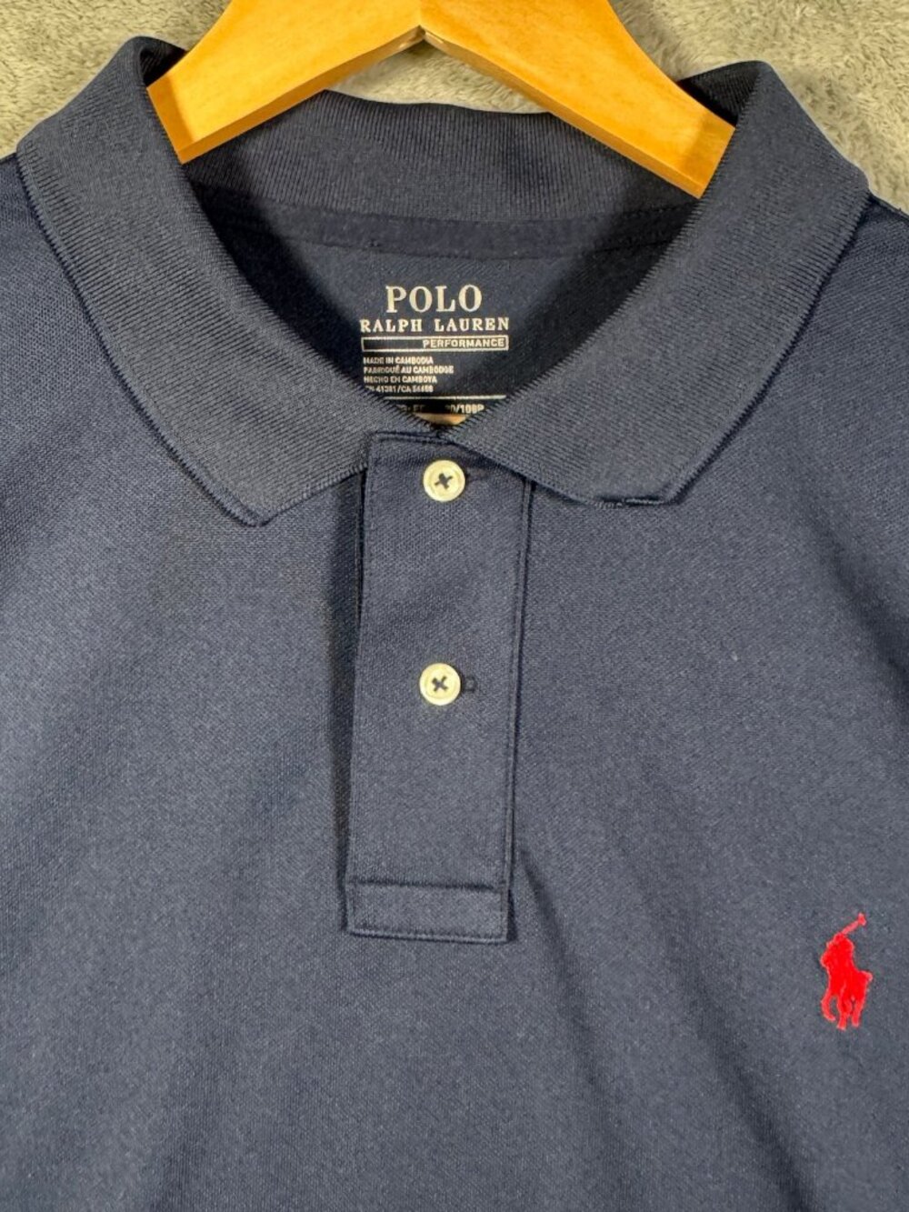 Polo Ralph Lauren Shirt Mens XXL Navy Performance Short Sleeve Mesh $125